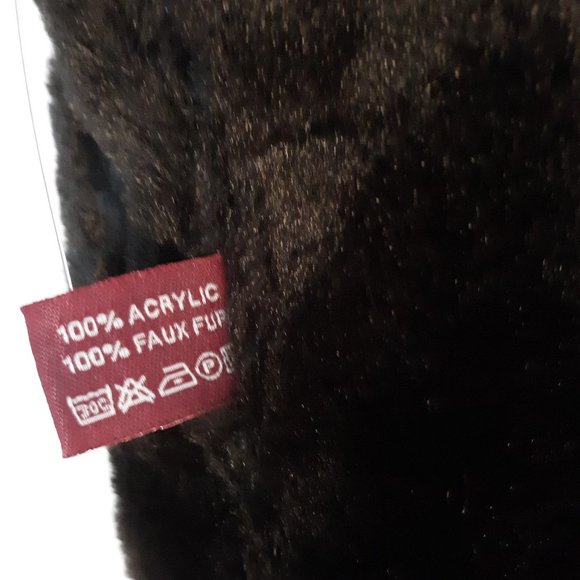 Cute 2 in 1 Scarf Black w/ Faux Fur EUC - Picture 10 of 14